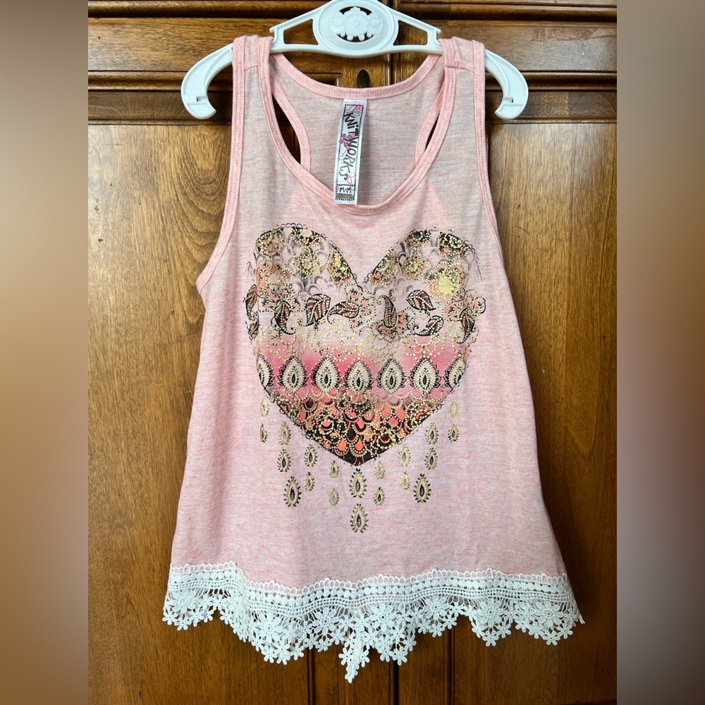 🐚6/ 10$ Girls Summer Apparel - Size M Girls Knit Works Lace Tank Top